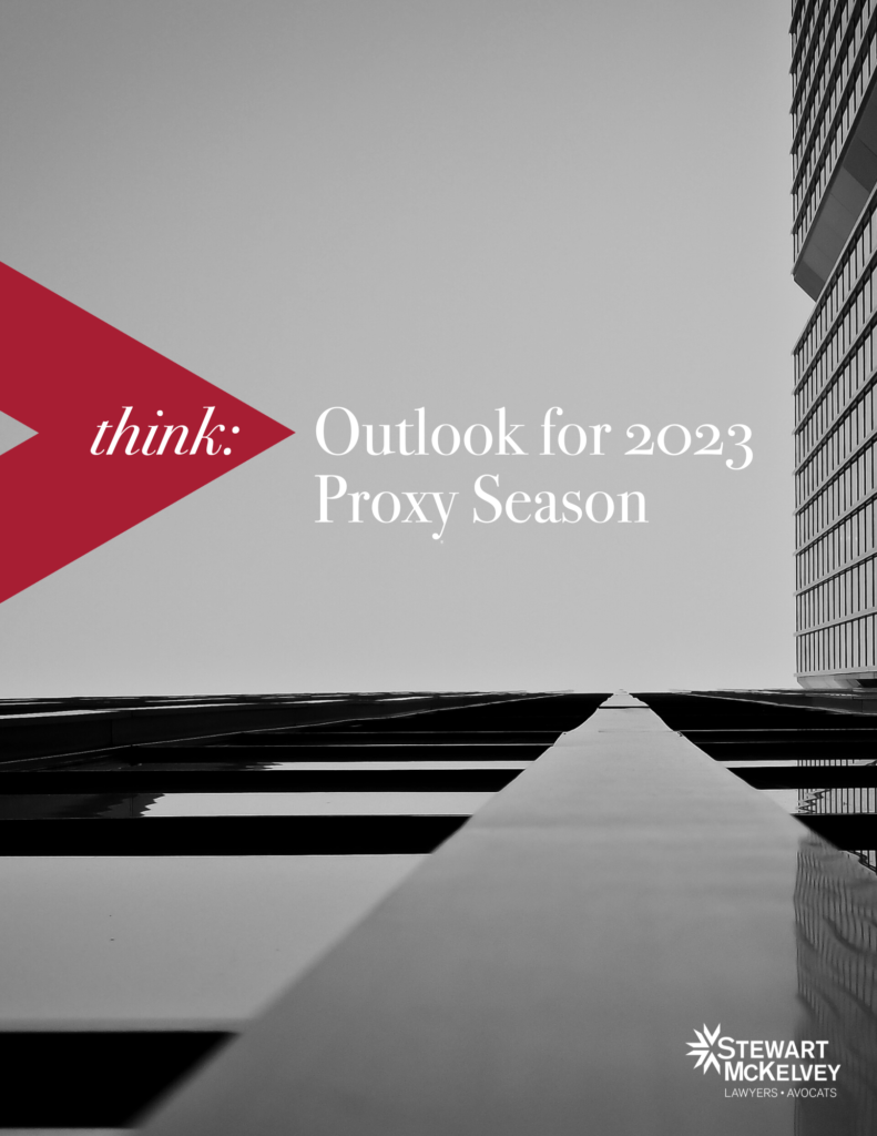 Outlook for 2023 Proxy Season Stewart McKelvey